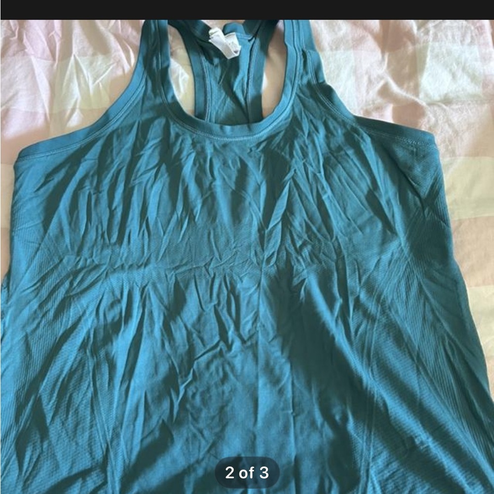 Athleta Momentum Tank Tops, Purple Sage Teal Racer Back Women's 1X Bundle of 3 - Picture 3 of 16